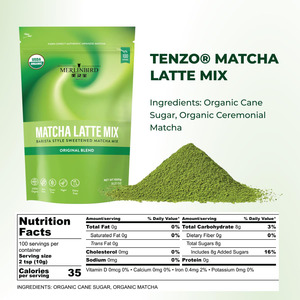Polvo de té verde Matcha orgánico USDA café endulzado Matcha Latte mezcla té verde en polvo ceremonial <span class=keywords><strong>con</strong></span> embalaje en bolsa - Product Image 2