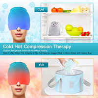 Thérapie par le chaud et le froid, coussin de glace réutilisable pour soulager les migraines, bandeau pour la tête, soulagement des maux de tête et des migraines, gel de glace pour la tête