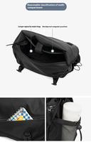 Tas Dada Pria Ukuran Besar Model Nasional Bahan Nylon Anti Air dengan Rantai, untuk Ponsel Mini, Olahraga Luar Ruangan, Fitness, Jogging