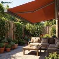 Auvent de terrasse rétractable à cassette intégrale motorisé en aluminium, auvent de fenêtre de terrasse gris, imperméable, taille personnalisée