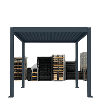 Pergola Bioclimatique Automatique Écologique en Alliage d'Aluminium avec Télécommande 3x3m pour Balcon et Fêtes en Extérieur