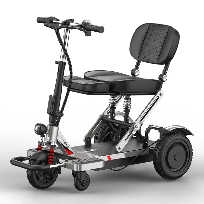 Aluminum Tricycles Lightweight Folding 3 Wheel Electric Mobility Scooter Disabled Elderly Mobility Scooter