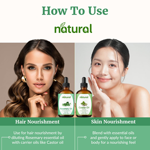 Huile de menthe poivrée, d'orange, d'encens et de romarin 100 % pure et biologique, pour les soins de la peau, la croissance des cheveux et la fabrication de bougies, fournie par le fabricant - Product Image 4