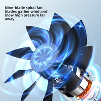 Ventilateur de climatisation professionnel à double pulvérisation, 2 vitesses, rechargeable, autonomie 2-3h, multifonctionnel avec brume