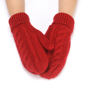 Gants en tricot torsadé pour femmes, couvrants, chauds et thermiques pour l'hiver, couleurs personnalisées, faible MOQ - Product Image 3