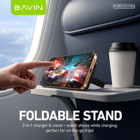 BAVIN - Baterías Externas Inalámbricas Ultrafinas y Portátiles de Tamaño Pequeño PC1189S PC1190S, 5000 mAh, 10000 mAh, 15 W