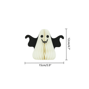 Adornos de Halloween de Fantasmas Etéreos, Escultura de Espíritu en Papel de Panal 3D Delicado, Decoraciones Plegables Ecológicas para Interiores/Exteriores - Product Image 2