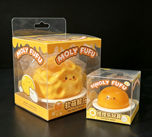 Boîte pliante transparente en PVC imprimée sur mesure pour l'emballage de jouets anti-stress, emballage cadeau, présentoir de vente au détail - Product Image 1