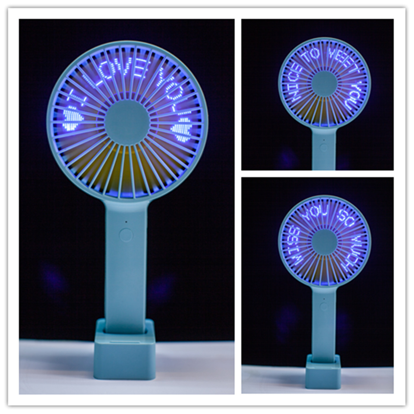 Portable Led Sign Fan Mini USB Cooling Fan - Portable and Programmable LED Display