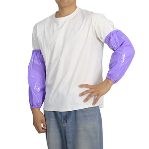 Venta Directa de Fábrica: Mangas Protectoras de PVC/TPU Ligeras, Resistentes al Ácido, al Aceite y a Productos Químicos, Impermeables, <span class=keywords><strong>con</strong></span> Banda Elástica - Product Image 2