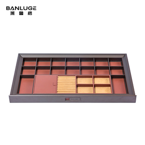 Màu đỏ banluge da tủ quần áo lưu trữ Quần Áo Giỏ tủ quần áo kéo ra ngăn kéo giỏ - Product Image 2