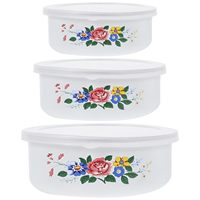 Tazón Esmaltado Senny con Logotipo Personalizado y Servidor de Ensalada, Juego de Tazones Esmaltados de 10-14 cm, Vajilla para Camping, Venta al Por Mayor Directa de Fábrica