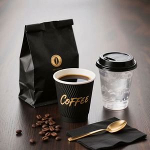 Gobelets en carton ondulé double paroi écologiques jetables de qualité alimentaire pour café chaud à emporter, personnalisables - Product Image 2