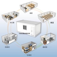 Maison conteneur 20 pieds, maisons préfabriquées, panneaux sandwich, bureau à domicile, salle de réunion, maison en kit, bâtiment en acier, facile à assembler
