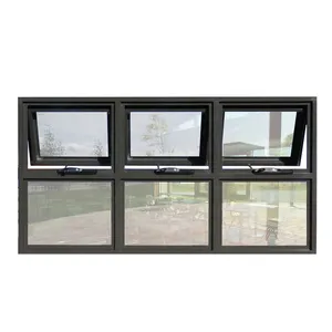 אלומיניום קבוע קייסמנט חלון זכוכית כפולה חלונות זכוכית דלת סוכך תור הטיה עץ Windows גרפי עיצוב נירוסטה