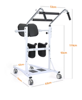 Appareil de transfert verticalisé sur roues, aide au levage de patient portable, dispositif de transfert lit-chaaise pour l'entraînement à la marche