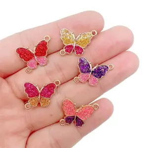 2023 Jewelry Supplier Metal Alloy Beautiful Butterfly Charms Pendant for Necklace Bracelet Jewelry Making