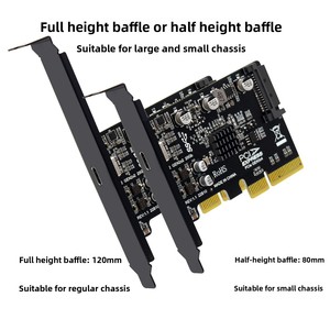 Carte adaptatrice PCIe vers USB32Gen2 Type C 20 Gbps sans lecteur ASM3242 - Product Image 4