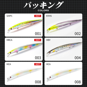 Leurre de pêche Hunthouse Jerkbait 210 mm 34 g, leurre flottant de type minnow, leurres durs pour la pêche au bar, longue portée, eau salée, pour la pêche en mer, leurre dur pour la pêche au bar - Product Image 5