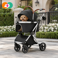 Poussette pliable à quatre roues pour animaux de compagnie, cabine détachable, tissu Oxford épais, résistant aux rayures et à l'usure, chariot pour chiens et chats, pour les sorties en plein air