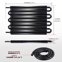 Refroidisseur d'huile de transmission universel à 8 rangées Kit de refroidisseur d'huile moteur à distance en aluminium Convertisseur de radiateur automatique et manuel