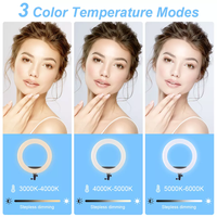 Anneau lumineux FT-21N 72W de haute qualité avec trépied, éclairage photographique circulaire de 21 pouces, lampe à anneau pour selfie, maquillage, TikTok