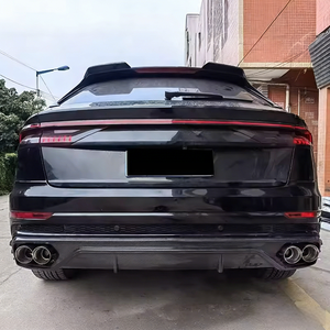Kit carrosserie pour Audi Q8, style <span class=keywords><strong>Abt</strong></span>, fibre de carbone, lèvre avant, diffuseur arrière, spoiler supérieur, tuyau d'échappement, modification du pare-chocs - Product Image 2