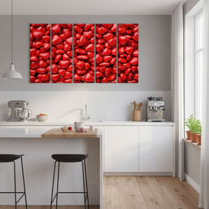 Heart Candy <b>Canvas</b> Art: Modern Kitchen <b>Wall</b> Decor, Printed <b>Canvas</b>,SET OF 5 <b>CANVAS</b> - Product Image 3