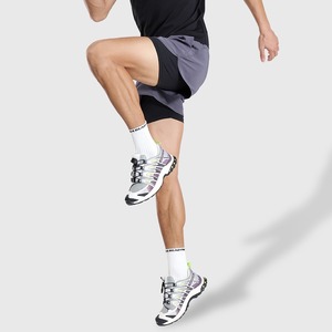 Short de course uni 2 en 1 à séchage rapide en polyester avec logo personnalisé pour hommes grande taille 2 couches Short de sport respirant - Product Image 6