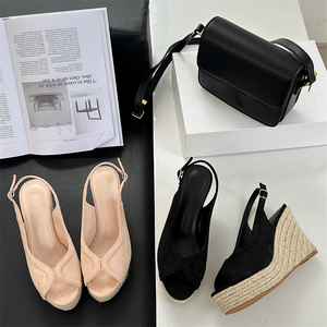 2025 Women's Fashionable Comfortable High Heels Wedge-Heeled Fish-Mouth <b>Sandals</b> with Thick-Sole Platform Style - Product Image 4