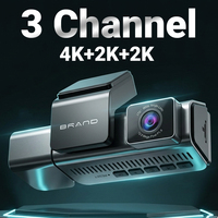 Caméra embarquée 4K 3 canaux avec Wi-Fi 5G, objectif Fisheye, surveillance de stationnement IA, vision nocturne supérieure, enregistreur vidéo, boîte noire de voiture, enregistrement en boucle