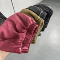 Pantalon de jogging en coton épais personnalisé de qualité supérieure pour hommes, avec cordon de serrage, revers élastiques, coupe ample, style streetwear