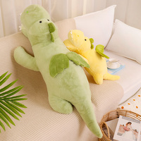 Peluche Dinosaure Mignonne, Jouet en Peluche Doux, Poupée Dino de Dessin Animé en Position Allongée, Animaux en Peluche pour Enfants, Décoration de Canapé et Chambre