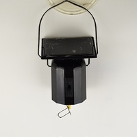 Molinillo de Viento Solar Negro con Motor de Plástico, Rotación de 360 Grados, Herramienta Manual Ligera, Capacidad de 1 kg, Para Jardín en Todas las Estaciones