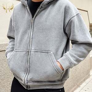 Sun Faded <b>Hoodie</b> French Terry Custom Distressed Destroyed Heavy 100% Cotton <b>Zip</b> <b>up</b> Acid Wash <b>Vintage</b> Sun Faded <b>Hoodie</b> - Product Image 6