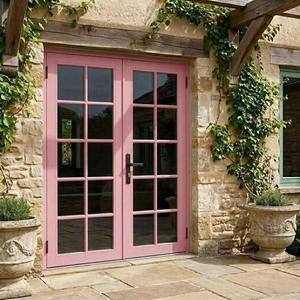 Puerta de Patio Minimalista de Aluminio Qifan, Vidrio Templado Doble, Apertura Lateral, Aislamiento Acústico, para Jardín, Hogar u Oficina, Superficie Acabada - Product Image 5