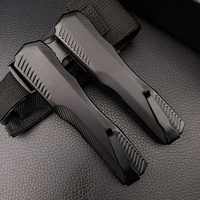 Couteau de poche multifonctionnel de haute dureté pour l'extérieur, semi-dentelé, pour la chasse et le camping, qualité industrielle, acier 440C, alliage de zinc
