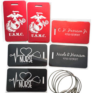 Logotipo personalizado Gravado Saco Em Branco <span class=keywords><strong>Tag</strong></span> Rose Gold Azul Verde Favor Do Casamento Cruise Crew Travel Custom Metal Alumínio Bagagem <span class=keywords><strong>Tag</strong></span> - Product Image 6