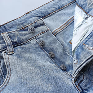 <span class=keywords><strong>Jeans</strong></span> da <span class=keywords><strong>Uomo</strong></span> di Alta Qualità in 100% Cotone Stile HipHop <span class=keywords><strong>Denim</strong></span> Pantaloni Y2K Effetto Usurato Streetwear di Lusso Marca Ksubi - Product Image 3