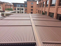 Volets de fenêtre électriques à commande à distance en alliage d'aluminium, pare-soleil extérieur avec panneaux à lamelles verticales rétractables