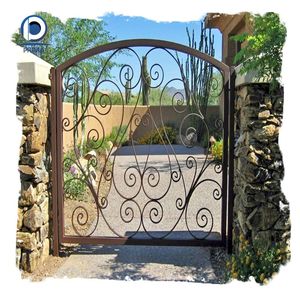 Portail en fer forgé de style <span class=keywords><strong>sud</strong></span>-<span class=keywords><strong>ouest</strong></span> Prima |   Entrée de <span class=keywords><strong>villa</strong></span> en verre dépoli et ornementation sculptée avec design intimité - Product Image 2