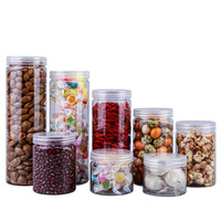 Toples Penyimpanan Plastik PET Transparan Food Grade 2 oz 4 oz 8 oz 12 oz 16 oz Toples Kosmetik Plastik PET
