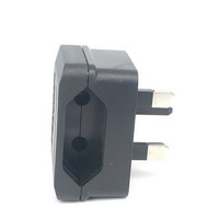 Adaptateur de Voyage Convertisseur de Prise UE Europe Européenne VDE 2 Broches vers UK BS 3 Broches avec Fusible Homologation CE BS