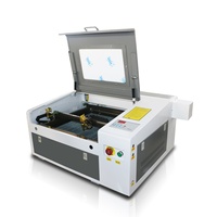 Vente flash Mini imprimante 3D Machine de découpe laser CNC Gravure laser CO2 Acrylique MDF Cuir Bois Pierre Papier-Supporté LAS