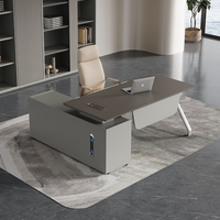 Bureau de direction de luxe sur mesure, design moderne de haute qualité, mobilier de bureau en bois, bureau de direction pour PDG, directeur général, responsable