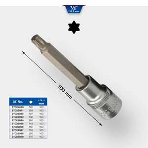 BRILLIANT TOOLS - BT022988 Douille Torx 1/2 '', 100 mm de long - EAN 4042146777091 HAND SOCKETS 1/2" - Product Image 2