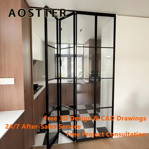 Porte pliante en aluminium AOSTTER avec verre réfléchissant teinté, protection solaire, profil anti-UV pour <span class=keywords><strong>climats</strong></span> désertiques - Product Image 3