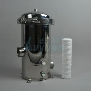 Big flow rate 5 cores 10 Inch stainless steel filter housing for RO water treatment system machine