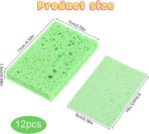 Éponges en cellulose compressées réutilisables et compostables, sans rayures, avec des propriétés de décontamination - Product Image 2