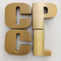 Lettres en métal 3D solides, sur mesure, en acier inoxydable brossé SUS304, non éclairées, étanches IP65, pour signalétique automobile